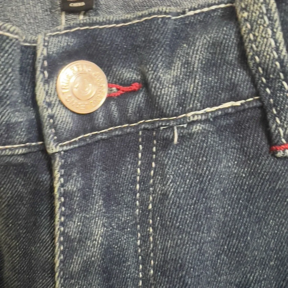 True Religion Men's Geno Relaxed Slim Jeans, Size‎ 36 Dark Boreal Color